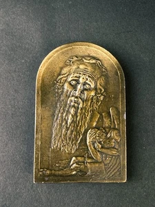 Vintage 70er Louis Rosenthal Jeremiah Medaillon Gürtelschnalle Indiana Metall Handarbeit - Bild 1 von 7