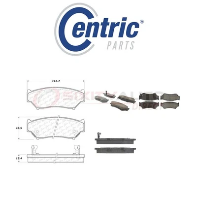 Centric Ceramic Disc Brake Pads w Shims for 1998-2004 Chevrolet Tracker 1.6L si Foto 1 de 4