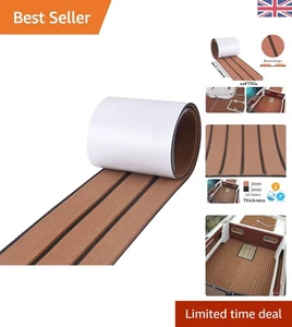 Luxury Self-Adhesive Teak EVA Foam Board for Yachts - 240x17cm Non-Slip Comfort - Picture 1 of 12