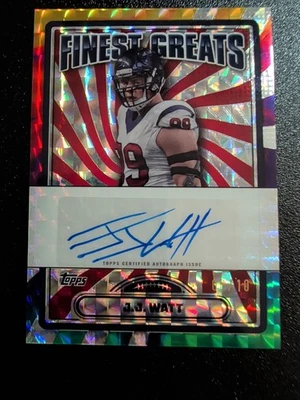 JJ Watt 2024 Topps Finest Greats refractor automático/10 Foto 1 de 4