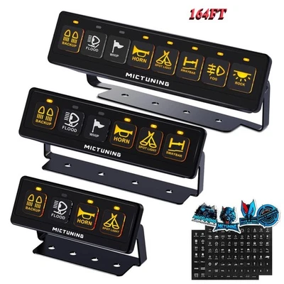 Panel de interruptor de 4/6/8 velocidades inalámbrico LED barra de luz sistema de relé barco marino 12V-24V Foto 1 de 4