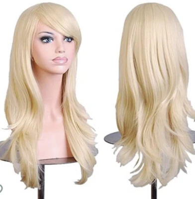 Lady Fashion 70cm Long Curly Wigs Cosplay Costume Anime Hair Full Wavy Party Wig - Image 1 of 2