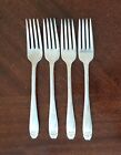 Lot Of 4 1847 Rogers Bros. Silverplate Dafodil Dinner Forks 7.5"