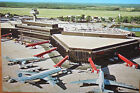 AK Airliner Postcard FLUGHAFEN HANNOVER Pan Am B.707, Inex DC_9
