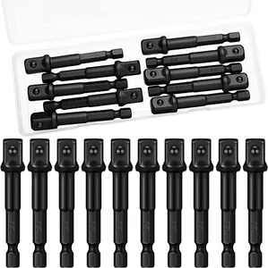 Impact Adapter Square Socket for Drills Extension Driver Bits Hex Impact Socket - Picture 1 of 12