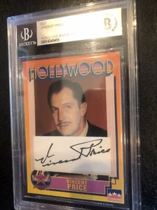 Autógrafo firmado por Vincent Price 1x2 tarjeta corte personalizado actor thriller losa BAS - Imagen 1 de 4