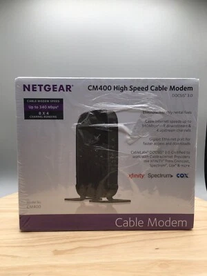 Netgear DOCSIS 30 (CM400-100NAS) 340 Mbps! New READ - Image 1 of 4