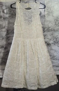 Plenty by Tracy Reese Women's Dress Size 10 Off White Semi Sheer Chenille Style - Picture 1 of 7