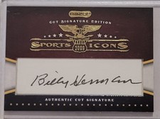 Billy Herman 2009 MLB HOF Razor Sports Icons Cut Signature Beckett BGS /10 COA