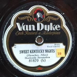 78 rpm Van Dyke 81870, Shadyside Serenaders, Savoy Dance, Kentucky, jazz VG - Picture 1 of 3