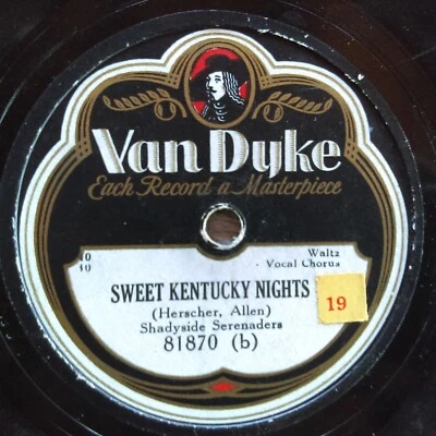 78 rpm Van Dyke 81870, Shadyside Serenaders, Savoy Dance, Kentucky, jazz VG - Image 1 of 3