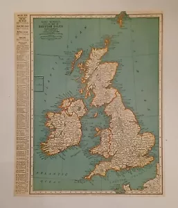 VTG Pre WWII 1938 Map British Isles Of Churchill's Disaster Of The 1st Magnitude - Picture 1 of 7