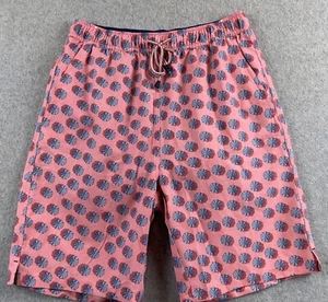 Peter Millar Seaside Swim Trunks Men’s Small Pink Geometric All Over Print Lined - Picture 1 of 9