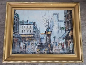 ORIGINAL H Duchamp (20th Century) "Paris Street Scene" Oil on Canvas Very Nice - Picture 1 of 7