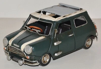 Auto Lamiera Nostalgia Modellino Oldtimer Marca Mini Cooper 1960er Anni L 21 CM - Immagine 1 di 4