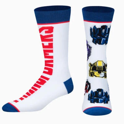 Odd Sox Transformers Split Mens Crew Socks Size US 8-12 - Image 1 of 2