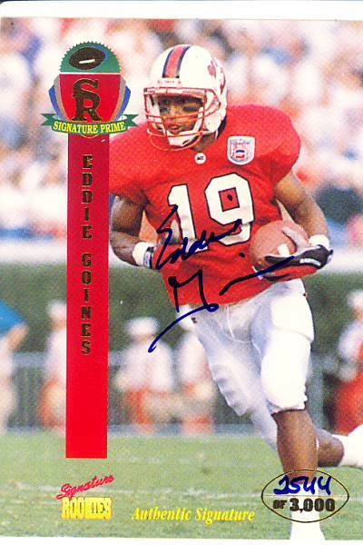 eddie goines rookie rc draft auto autograph nc state wolfpack ncsu college 1995 - Image 1 of 1
