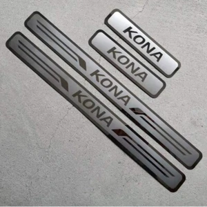 For Hyundai Kona Accessories Door Sill Protector Stainless Scuff Plate18-24 - Bild 1 von 5