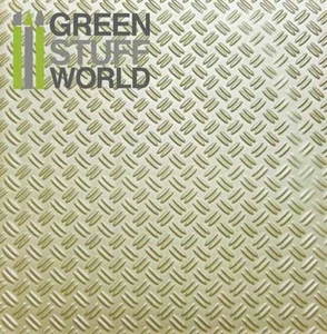 ABS Embossed Plasticard A4 - DOUBLE DIAMOND Tread plate - Styrene Plastic Sheets - Picture 1 of 4