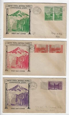 FDC's  #740-49    National Parks   --    Beverly Hills - Image 1 of 4