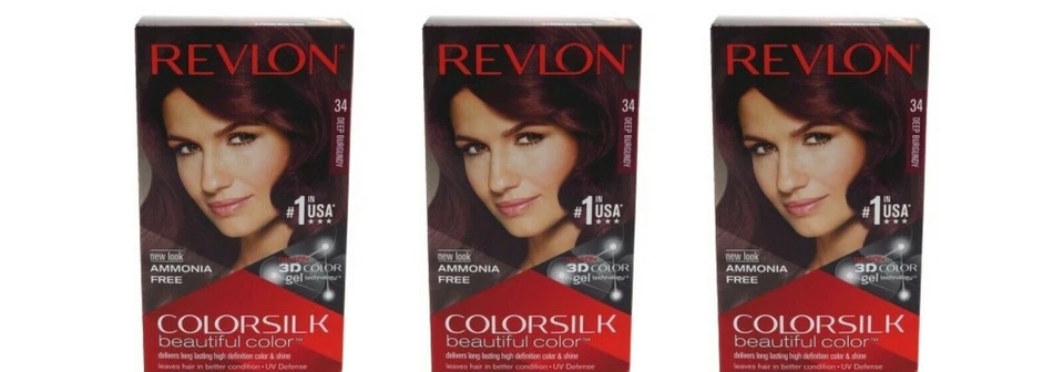 BL Revlon Colorsilk #34 Deep Burgundy - **DREIERPACK** - Bild 1 von 1