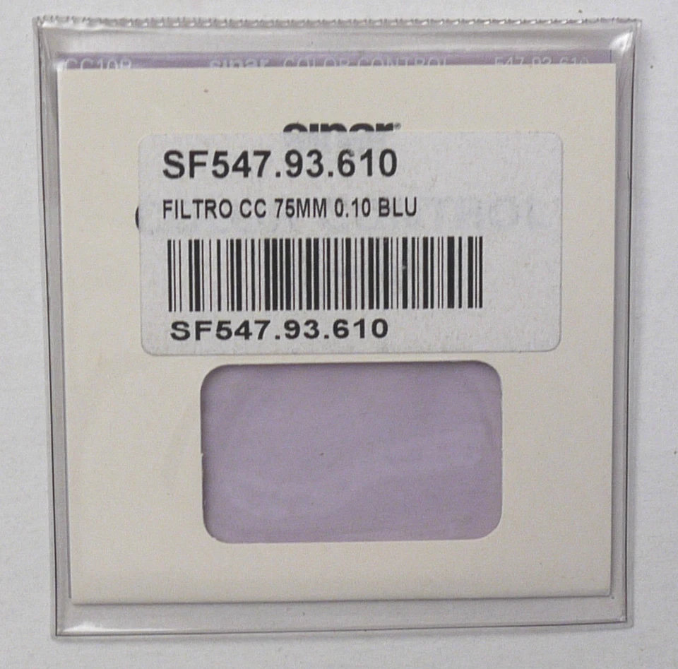 PRL) SINAR COLOR BLUE CC10B BLU 75 mm FILTRO FILTRE FILTER SF547.93.610 BLEU NEW - Image 1 of 1