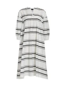 Piazza Sempione Women's White Size 40 Striped Poplin Tunic Casual Maxi Dress - Picture 1 of 7