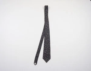 Vintage Christian Dior Tie Mens Black Silk Paisley Business Dress Formal Wedding - Picture 1 of 8