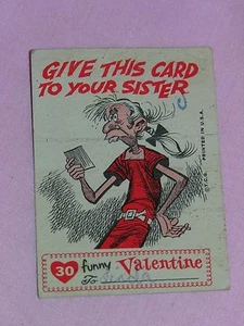 1959 Topps Funny Valentine To The Prettiest Girl In The World Card # 30 - Picture 1 of 2