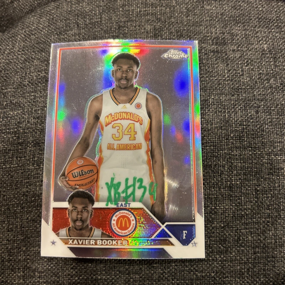 Signed On Card 2023 Topps Chrome Refractor #49 Xavier Booker Michigan State - Image 1 of 1