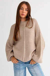 LE LIS Ribbed Knitted Sweater - Picture 1 of 25