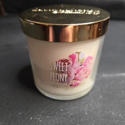 Vela de soja natural Scentsational Sweet Peony vertida a mano 1 mecha 5,5 oz nueva Foto 1 de 4