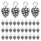 Christmas Pine Cones Pendant Nuts Charms for DIY Jewelry Making Silver
