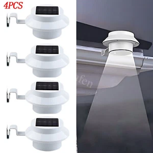 4X LED Solar Powered Light Outdoor Garden Security Wall Fence Gutter Yard Lights - Picture 1 of 12