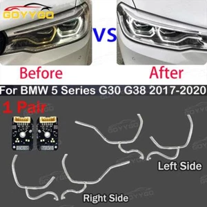 6 Stück für BMW 5er G30 G38 2018-2020 LED- DRL Rückfahrscheinwerfer Angel Eyes - Bild 1 von 14