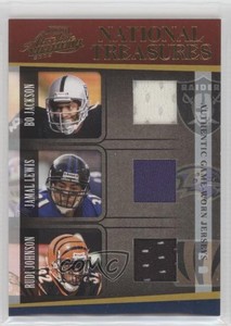 2005 Playoff Absolute Memorabilia /50 Jamal Lewis Rudi Johnson Bo Jackson #NT-7