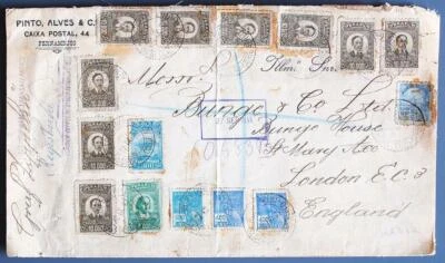 BRAZIL via Germany to ENGLAND 1933 ZEPPELIN, VR 96100 Reis Airship Flight Cover - Image 1 of 3