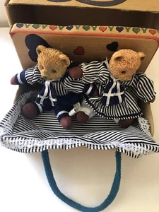 Bella Coeur Bears By Ross Collection Navy And White Stripes Figuren  - Bild 1 von 9
