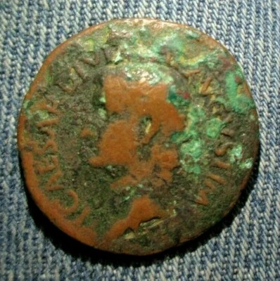 MONEDA CÉSAR DIVUS ROMANA ANTIGUA 32 mm 22-23 anuncio/rev pontif maxim estate # 120 Foto 1 de 4