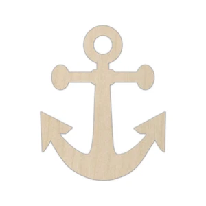 Anchor Laser Cut Out Wood Shape - Craft Supply - Wooden Cutout - Picture 1 of 3