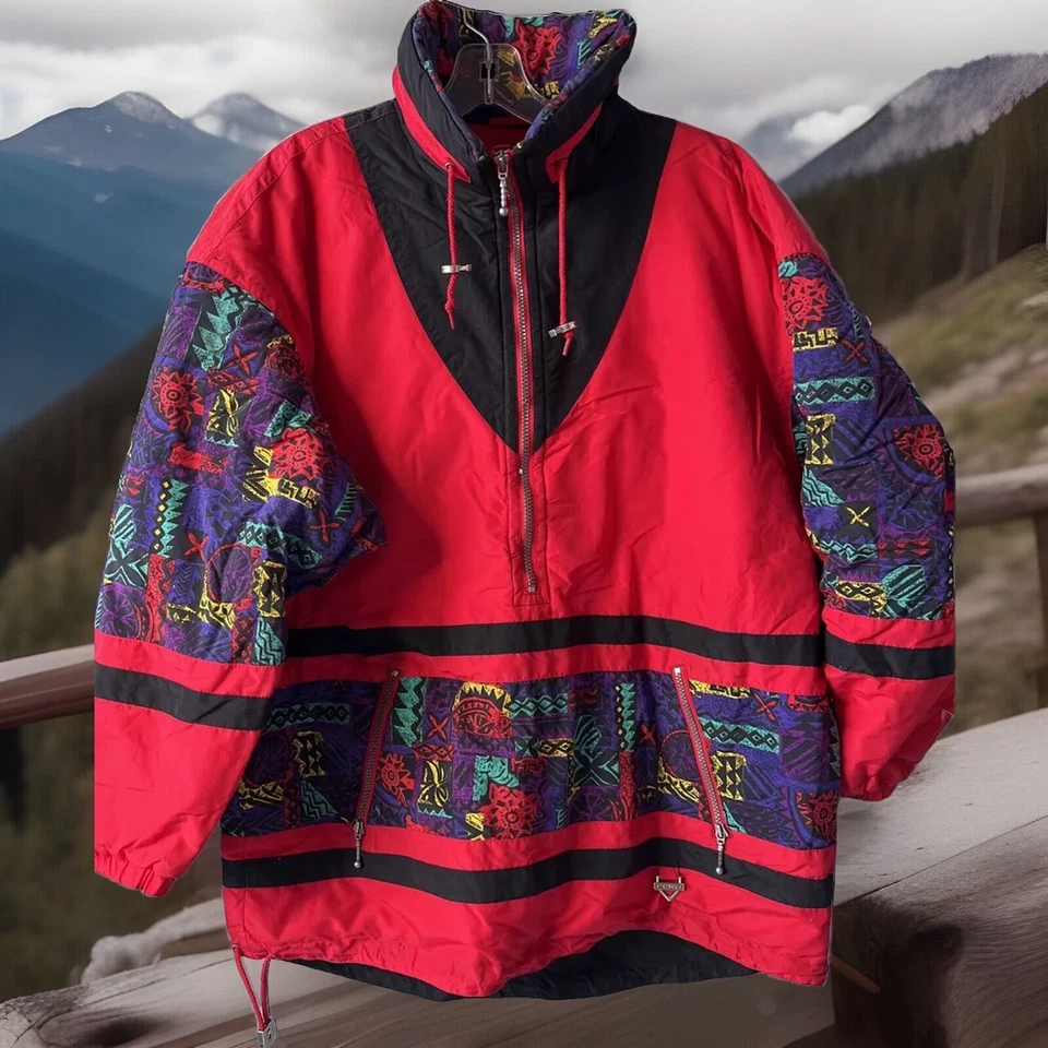 Chaqueta de esquí vintage para mujer FERA - talla 12 multicolor Foto 1 de 4