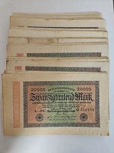 GERMANY 20000 MARK REICHSBANKNOTE / SOLD AS EACH - Picture 1 of 3