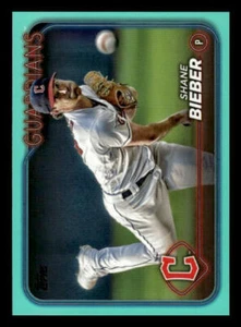 2024 Topps #107 Shane Bieber Aqua - Foto 1 di 2