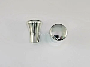 Classic Austin Rover Mini Cooper Sitzzieht Seitenknöpfe poliertes Aluminium Paar - Bild 1 von 2