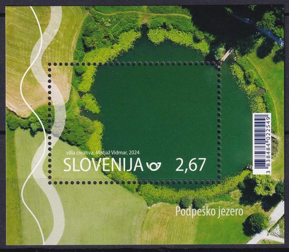 Bloco MNH Eslovênia 2024 natureza, lagos - Imagem 1 de 1