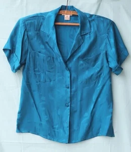 Vintage Naturelle George Georgiou Brand Ladies Womens Silk blouse XS - Picture 1 of 14