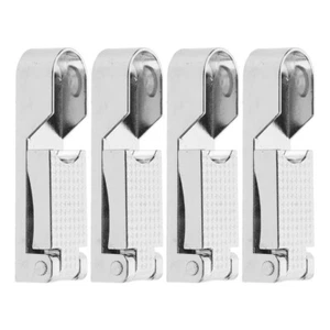 4pcs Closet Pole Socket Metal Flange Rod Holder for Wardrobe Rod Shower Curtain - Picture 1 of 12