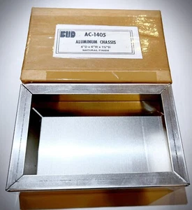 Nuevo gabinete de chasis de aluminio Bud AC-1405 - 4"" x 6"" x 1 1/2"" - Nuevo de lote antiguo - Imagen 1 de 4