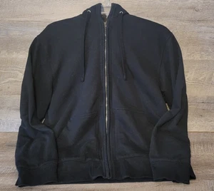 Abrigo negro con capucha forrado Sherpa azul marino antiguo - para hombre talla XL - Imagen 1 de 9