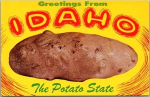 Vintage IDAHO Comic Greetings Postcard "The Potato State" Mike Roberts Chrome - Picture 1 of 2
